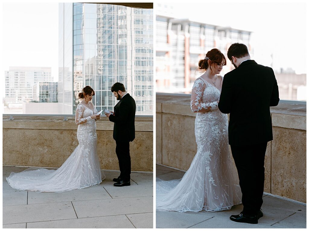 couple shares personal vows at modern art museum