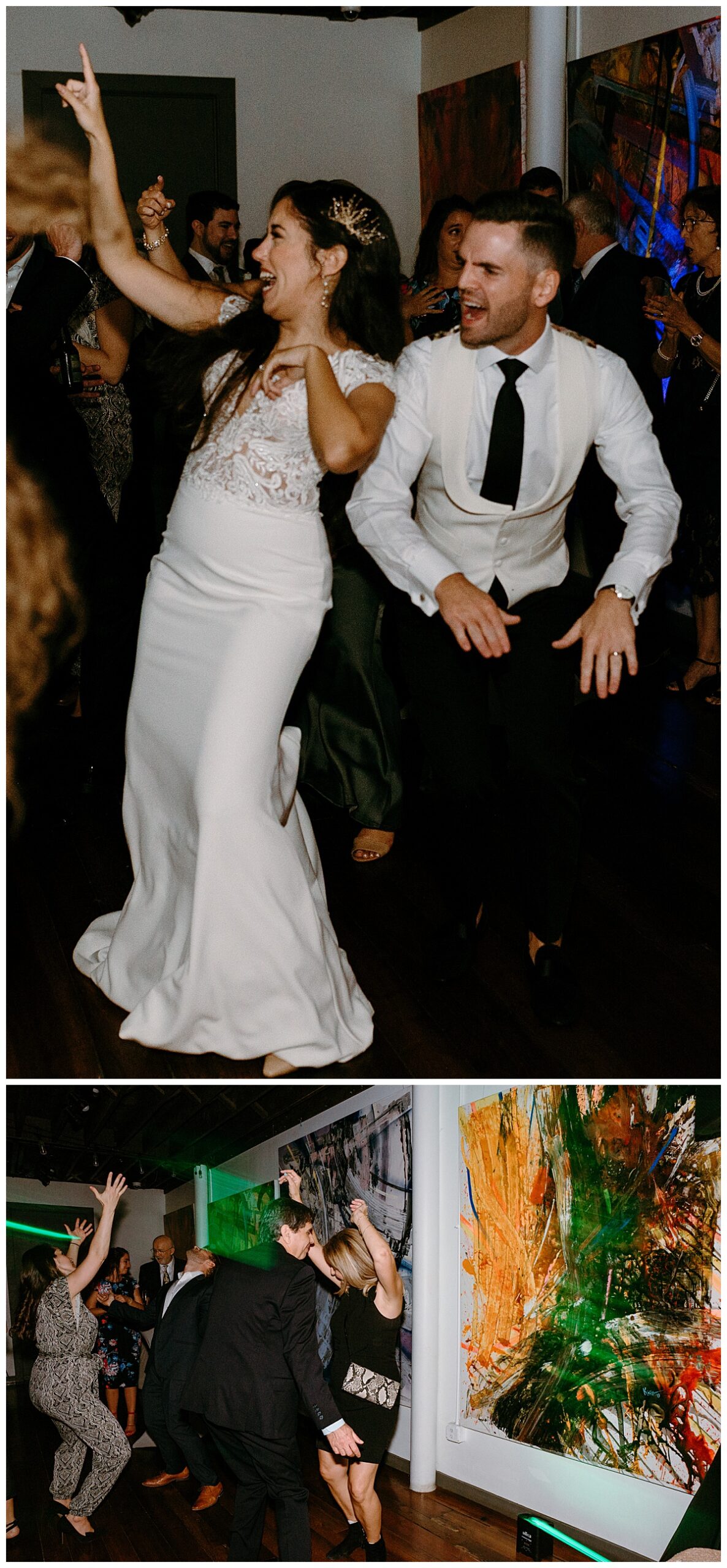 newlyweds dance and celebrate at Toolbox DC