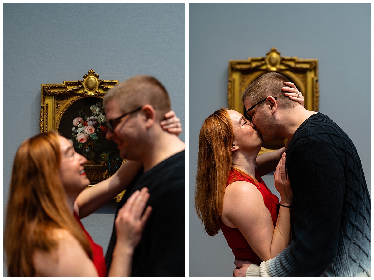 couple kisses by destination wedding photographer